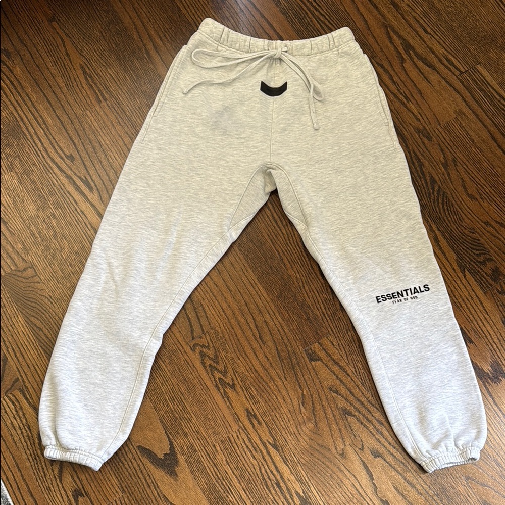 Fear of God Essentials Gray Joggers with Elastic Waistband